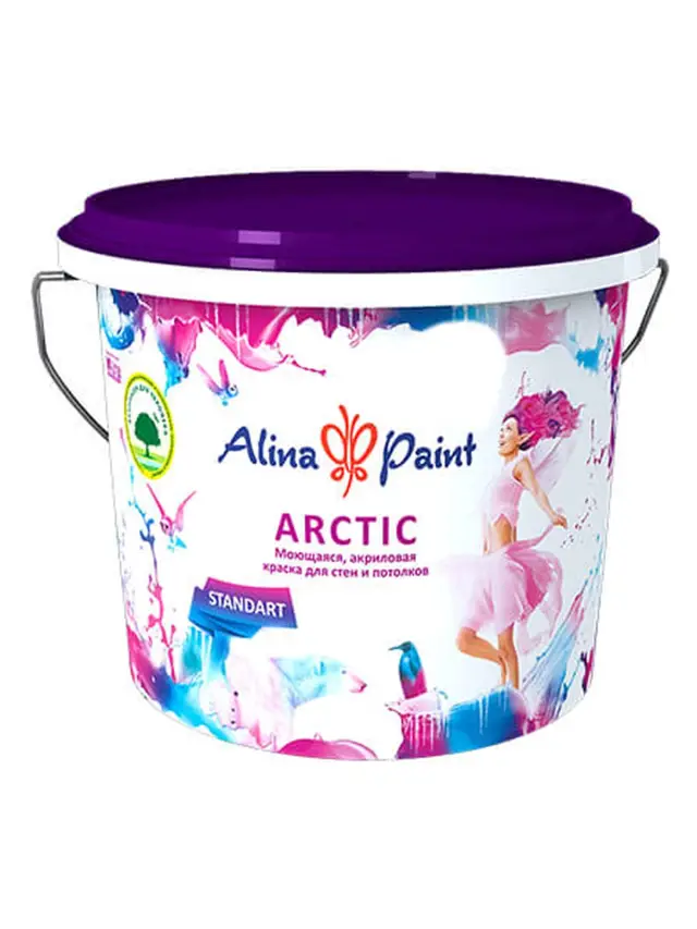 Краска водоэмульсионная ALINA ARCTIC 25кг акрил.моющ. д/стен и потолков