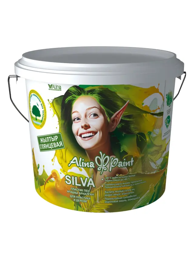 Эмаль Alina Paint Silva 1кг(для пластика и дерева,глянцевая)