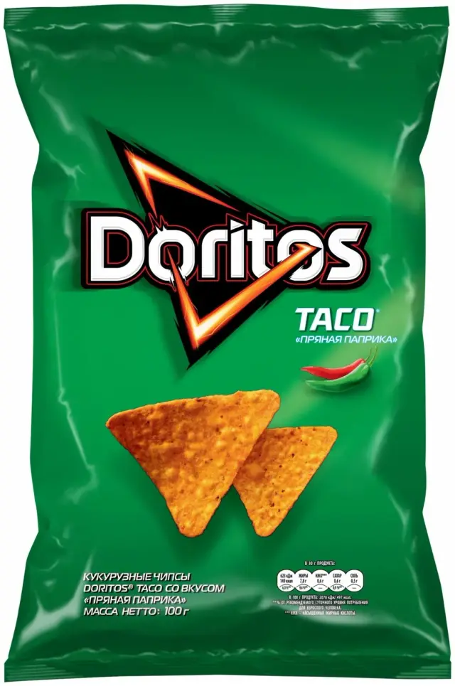 Чипсы Doritos кукурузные Taco Пряная паприка 70 гр.