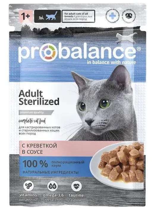 Probalance корм с креветкой в соусе 85 гр.
